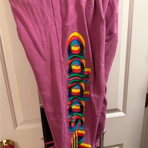 Adidas Pink Sweatpants with Logo
